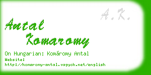 antal komaromy business card